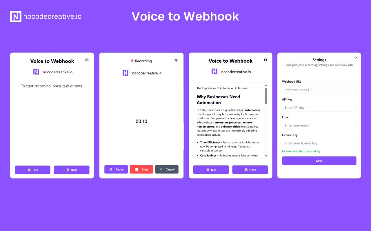 Voice to Webhook